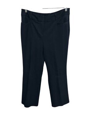 Rafaella Flat Front Trouser Dress Pants Size 10 Navy Blue Office Formal Wear